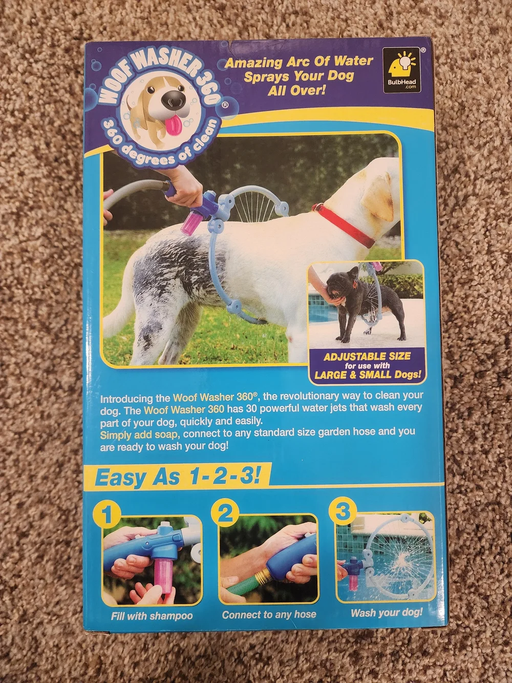 Pet Dog Bathing Ring Sprinkler - Blue